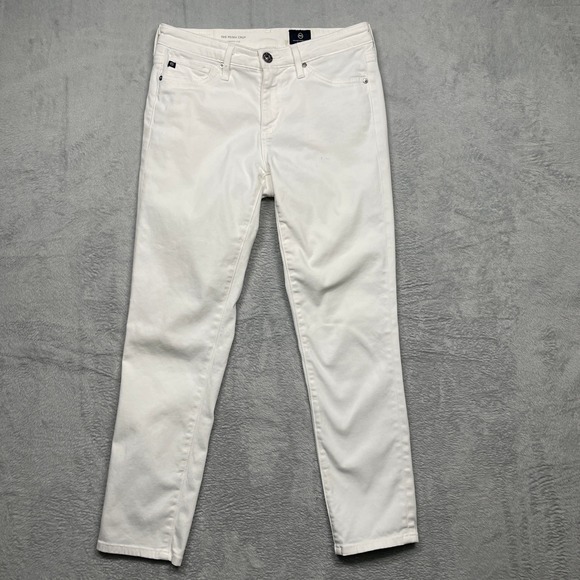 Ag Adriano Goldschmied Denim - AG Adriano Goldschmied The Prima Crop Jeans Women 25 White Cigarette